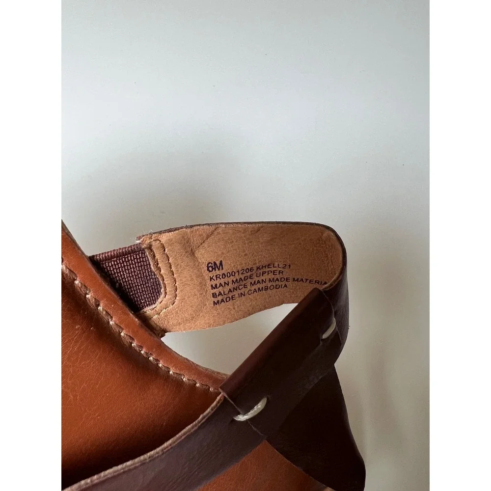 Korks Khell‎ Brown Thong Sandals Womens 6M Flat Slide KR0001206